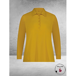 PLUS BASICS Polo Shirt OCHER YELLOW